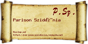 Parison Szidónia névjegykártya